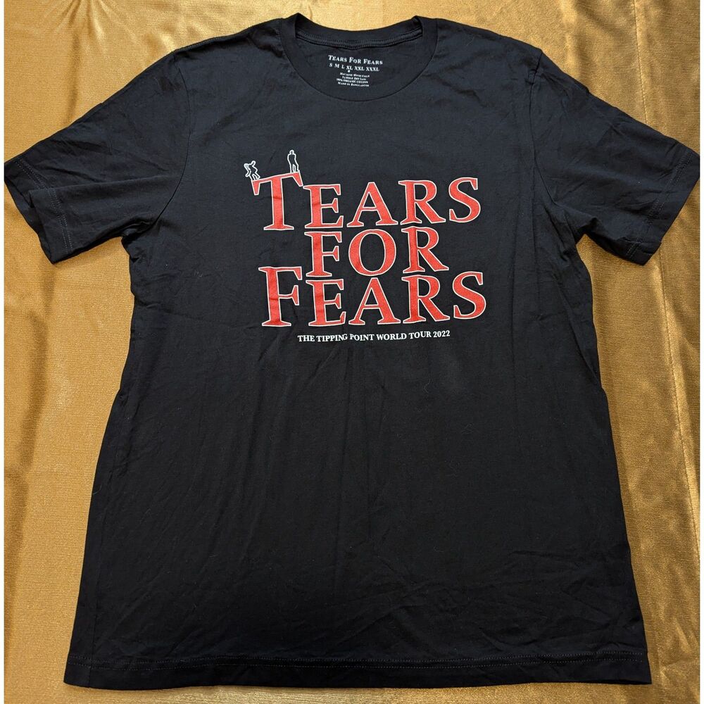 Tears For Fears Tipping Point World Tour 2022 Shirt Black Men’s L 30.5x22